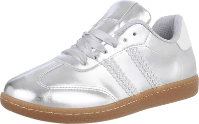 Produktbild von Ital-Design Damen Freizeitschuhe  Textiloptik, Lederoptik Sneakers Low 88828516 Silber Gr.  40