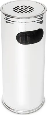 Produktbild von Relaxdays Standaschenbecher Edelstahl, 43L, mit Mülleimer & entnehmbarem Aschebehälter, H:75cm, silber