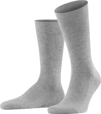 Image de FALKE Chaussettes pour hommes - Sensitive London, bas, uni, mélange de coton Gris 47-50