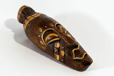 Produktbild von Maske bemalt 20 cm, Holz-Maske aus Bali, Wandmaske