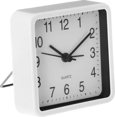 Immagine prodotto di Orologio da tavolo silenzioso per la camera da letto, sveglia al quarzo, grigio - Atmosphera, colore:bianco