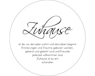 Produktbild von Glasbild Zuhause II Shabby Chic Ø 20 cm