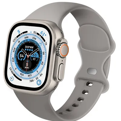 Produktbild von Strap-It Apple Watch Ultra Armband Silikon (Grau)