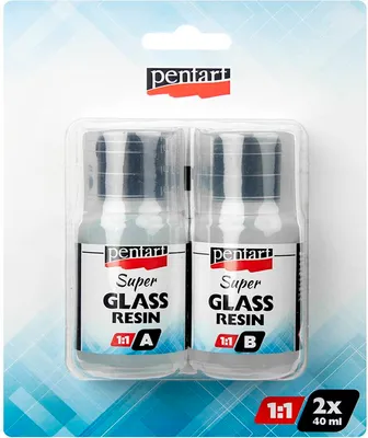 Zdjęcie produktu dla Żywica szklana 1:1 - super glass resin - Pentart - 2x40ml