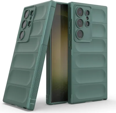 Produktbild von Handy Hülle für Samsung Galaxy S24 Ultra Grip Case Cover Schutzhülle Softgrip Farbe: Grün