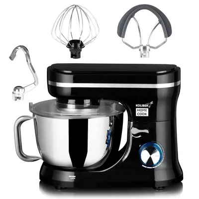 Produktbild von Koliber ROBOMAX X-2400-W Küchenmaschine 2400W Planetenmischer mit 4,5L Schüssel Knetmaschine für schweren Teig Schwarz