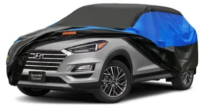 Obrázok produktu pre Ochranný obal na auto, vodeodolný a priedušný, pre modely Hyundai Tucson (ročníky 2004-2022), farby: čierna, modrá