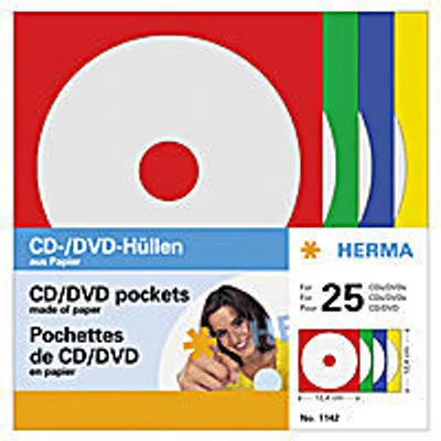 Produktbild von Herma CD/DVD-pockets, Mehrfach, Papier