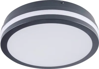 Zdjęcie produktu dla Plafon nowoczesny LED 18W grafitowy okrągły Ø22cm zmienna barwa czujnik ruchu do łazienki salonu IP65 BENO Kanlux