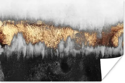 Produktbild von MuchoWow® Poster Gold - Chic - Abstrakt 180x120 cm - Fotoplakat
