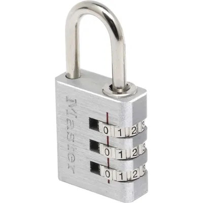 Produktbild von Master Lock Zahlenschl. aus Alu. m. 3-stell. Zahlenk. 7630EURD