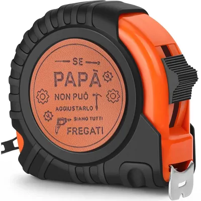 Maßband für Papa, 5 m, echtes Leder, Gravur, Geschenk