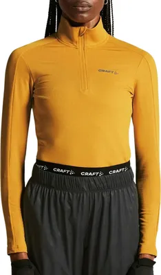 Produktbild von Craft Damen Core Gain wärmendes Midlayer Shirt aus recyceltem Material mit Reißverschluss