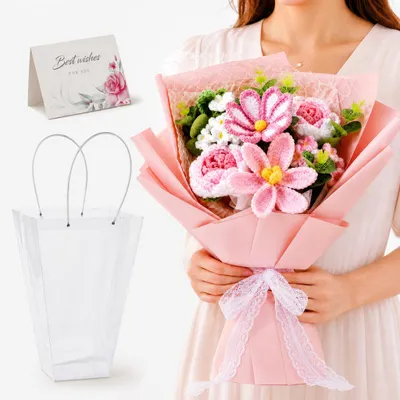 Produktbild von Handgefertigtes Häkelblumenstrauß als Dekoration