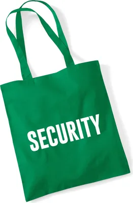 Produktbild von Huuraa Jutebeutel Security Schriftzug 10 Liter Kelly Green Baumwolle Tasche Geschenkidee