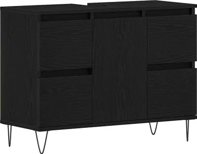 Obrázek produktu pro vidaXL Umyvadlová skříňka s dvířky vzhled černý dub 80 x 33 x 60 cm