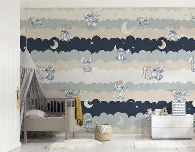 Produktbild von Vinyltapete - Disney Lilo and Stitch Cozy Clouds - Größe 212 x 250 cm, 1 Rolle m