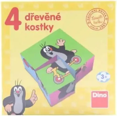 Obrázek produktu pro Dřevěné kostky 4 ks Krteček