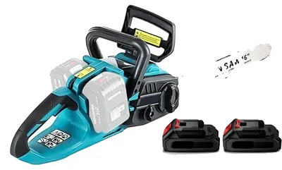 Obrázok produktu pre Elektrická reťazová píla, 16 palcov, bezkefový motor, s 2 batériami