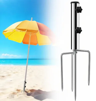 Produktbild von Bodenbefestigung für Sonnenschirm mit Erdanker – Stabile Sonnenschirmhalterung für den Außenbereich