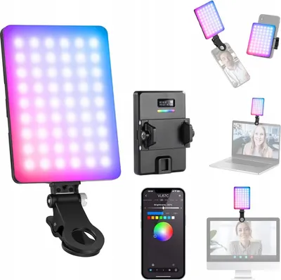 Immagine prodotto di Lampada LED RGB 5W Selfie Vlog + 1/4'' ISO Bluetooth NEEWER / VL67C