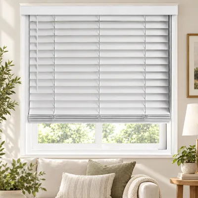 Jalouise Holzoptik Weiß 71x152 cm, ohne Kordel