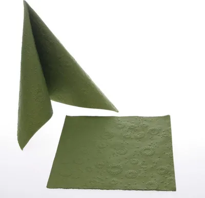 Produktbild von Papier-Serviette "Uni" - 33 x 33 cm - moosgrün - 24029