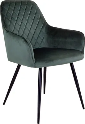 Imagen del producto de Silla de comedor de terciopelo, colección House, color verde Floki