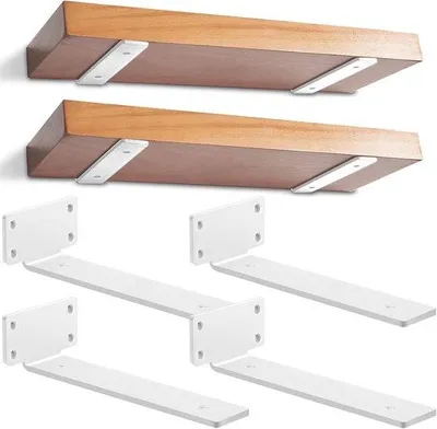 Image de Supports muraux robustes - Supports muraux invisibles (blanc, 30 cm)