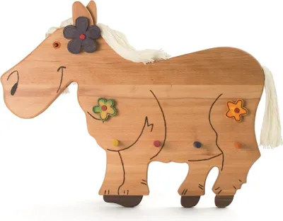 Produktbild von Kindergarderobe Garderobe Pferd Buche