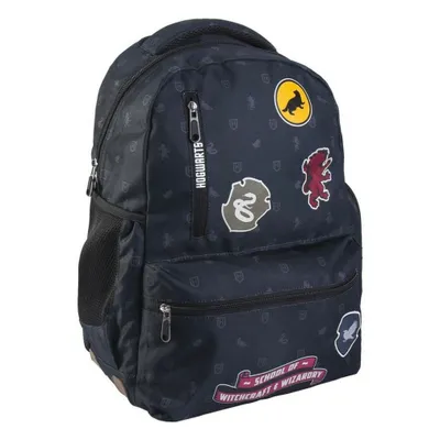 Image de Sac à dos scolaire Harry Potter bleu (30 x 13 x 44 cm)