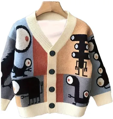 Productafbeelding van Currero Cardigan jongens Beige 7-8Y