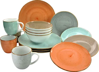 Produktbild von CreaTable, 17690, Vintage Nature Bunt, Kombiservice 16-tlg, Porzellan