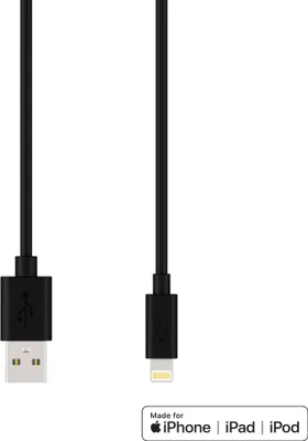Obrázok produktu pre XLayer 210569, 1,2 m, Lightning, USB A, Samec, Samec, Čierna