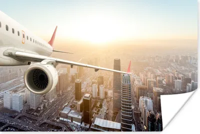 Produktbild von MuchoWow® Poster Flugzeuge über Peking 30x20 cm - Plakate - Print