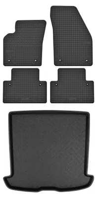 Zdjęcie produktu dla Dywaniki gumowe + mata bagażnika do Volvo V50 2004-2012 (kombi) – czarne, dopasowane – Wielganizator