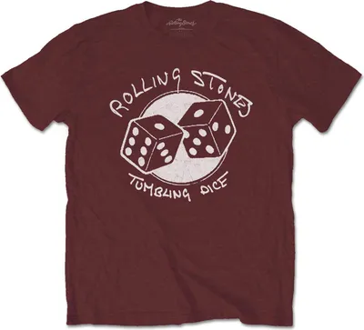 Produktbild von The Rolling Stones - "Tumbling Dice" T-Shirt für Herren/Damen Uni RO2881 (L) (Weinrot)