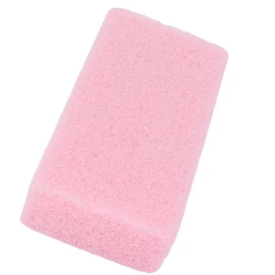 Produktbild von Fußbimsstein, quadratisch, rosa, zur Entfernung von Hornhaut und abgestorbenen Hautschüppchen, Nagelpflege