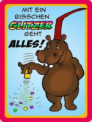 Produktbild von vianmo Holzschild 40x30 cm mit bisschen Glitzer geht Alles
