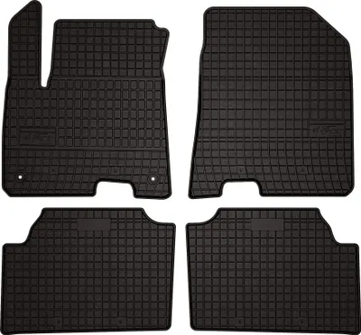 Image de Tapis de sol voiture en caoutchouc pour KIa eNiro / Niro EV (2016-2022, crossover) Noir, lot de 4 pièces, fixations