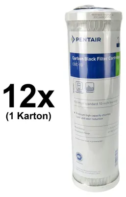 Produktbild von 12x Pentair / Pentek CBC-10 Carbon Block 0,5 Mikron 155162-43