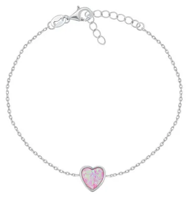 Produktbild von Minimalistisches Silberarmband Herz BRC123WP