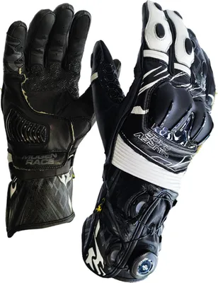 Immagine prodotto di MUGENRACE Guanti da moto Cowy, nero/bianco, M