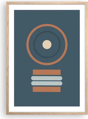 Produktbild von Gerahmtes Poster - Rahmen in heller Eiche - Abstrakt modern Muster - 50x70 cm - Wand Bild - Wanddeko - Wandbilder - Kunstposter - Wandposter - Bilderrahmen - Bilder - Kunstdruck - P2NPA50x70-4567