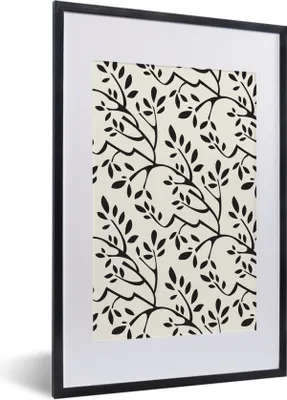 Produktbild von MuchoWow® MuchoWow® Gerahmtes Poster Natur - Muster - Baum 40x60 cm - Poster mit zchwarzem Bilderrahmen - Poster in Rahmen
