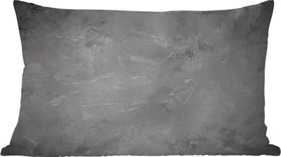 Produktbild von MuchoWow® Zierkissen Sofakissen Wohnzimmer Dekokissen 60x40 cm Struktur - Zement - Beton - Grau - Vintage - Kopfkissen - Polster mit Foto