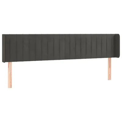 Produktbild von vidaXL Kopfteil mit Ohren Dunkelgrau 183x16x78/88 cm Samt