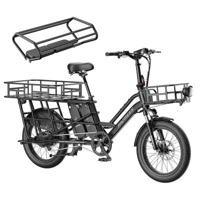 Produktbild von 20 Zoll Elektrofahrrad mit Kindersitze Vorderkorb E Bike 24AH 200kg Zuladung CUV für Damen Herren City E-Bikes & E-Hollandräder Schnellladung Schwarz