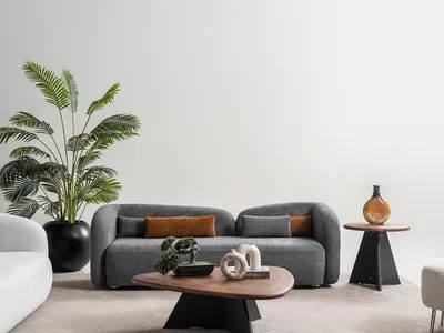 Produktbild von Wohnzimmer Sofa 3 Sitzer Designer Couch Polster Sofas Stoff Textil Neu