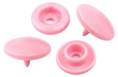 50 Set farbenfrohe Druckknöpfe rund 10mm rosa